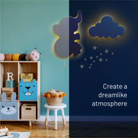 LumiDreams Wall Light - Kid's Decor Nightlight Elephant - BIG FRENCHIES