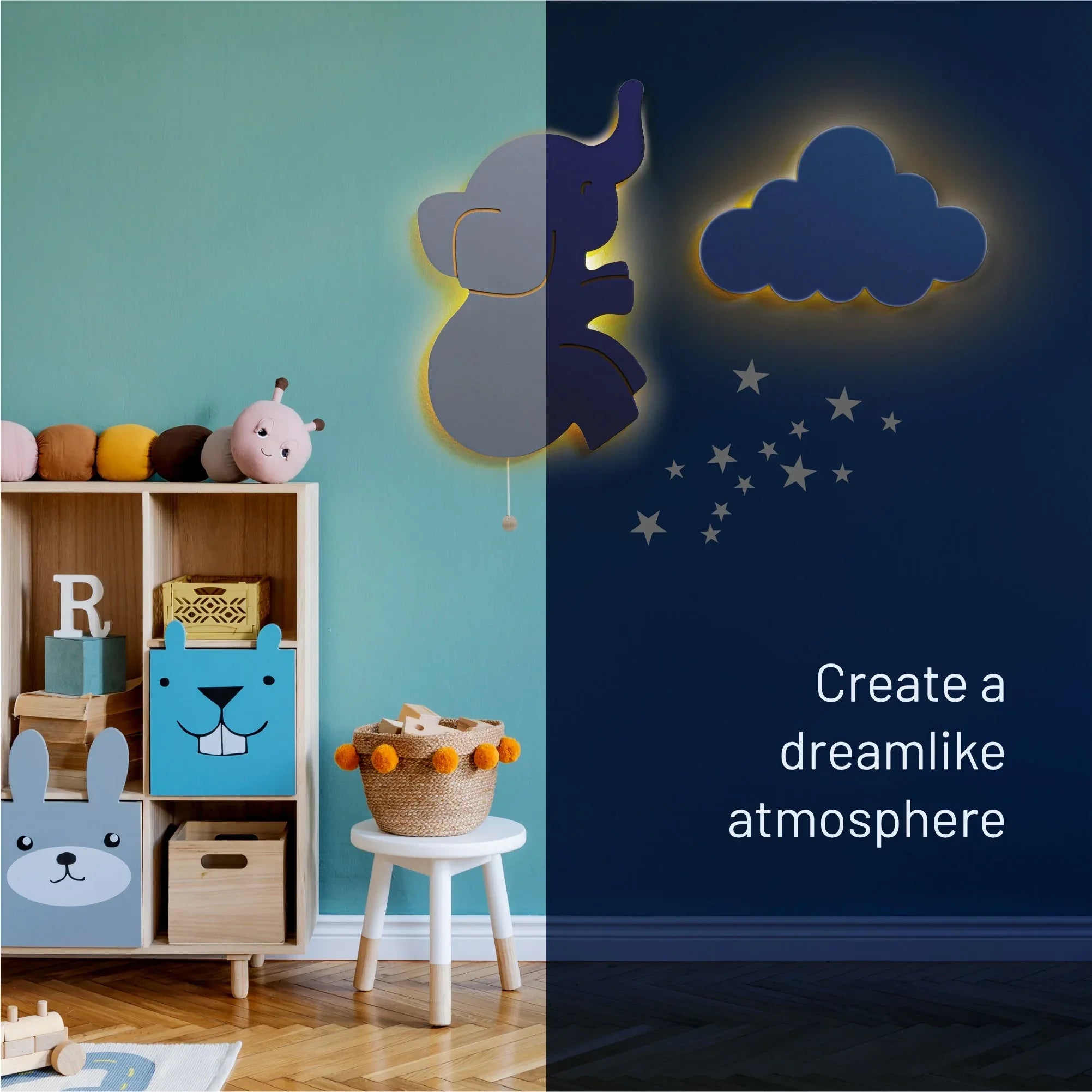 LumiDreams Wall Light - Kid's Decor Nightlight Elephant - BIG FRENCHIES