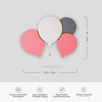 LumiDreams Wall Light - Kid's Decor Nightlight Balloons - BIG FRENCHIES
