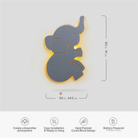 LumiDreams Wall Light - Kid's Decor Nightlight Elephant - BIG FRENCHIES