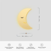 LumiDreams Wall Light - Kid's Decor Nightlight Moon - BIG FRENCHIES