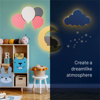 LumiDreams Wall Light - Kid's Decor Nightlight Elephant on Moon - BIG FRENCHIES