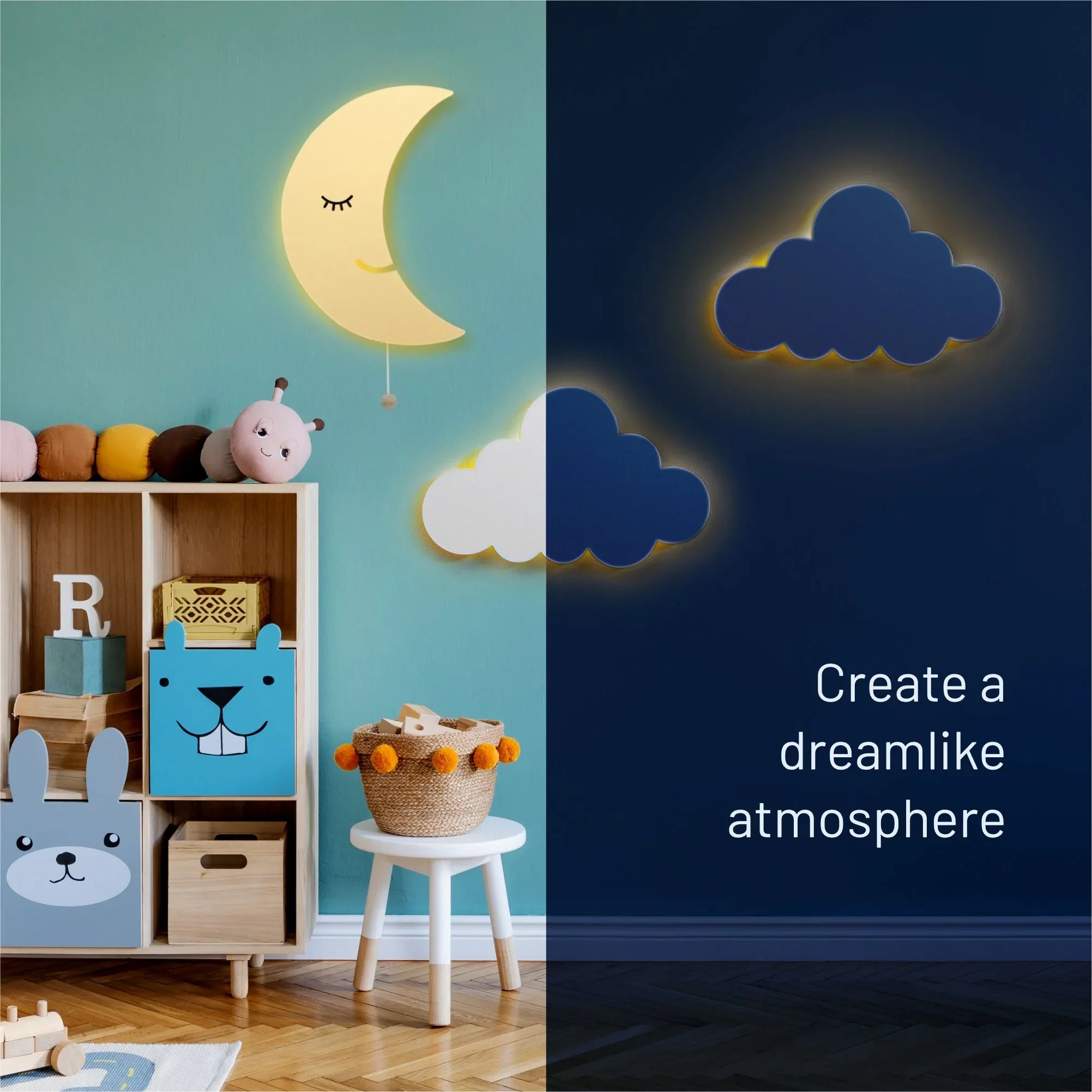 LumiDreams Wall Light - Kid's Decor Nightlight Moon - BIG FRENCHIES