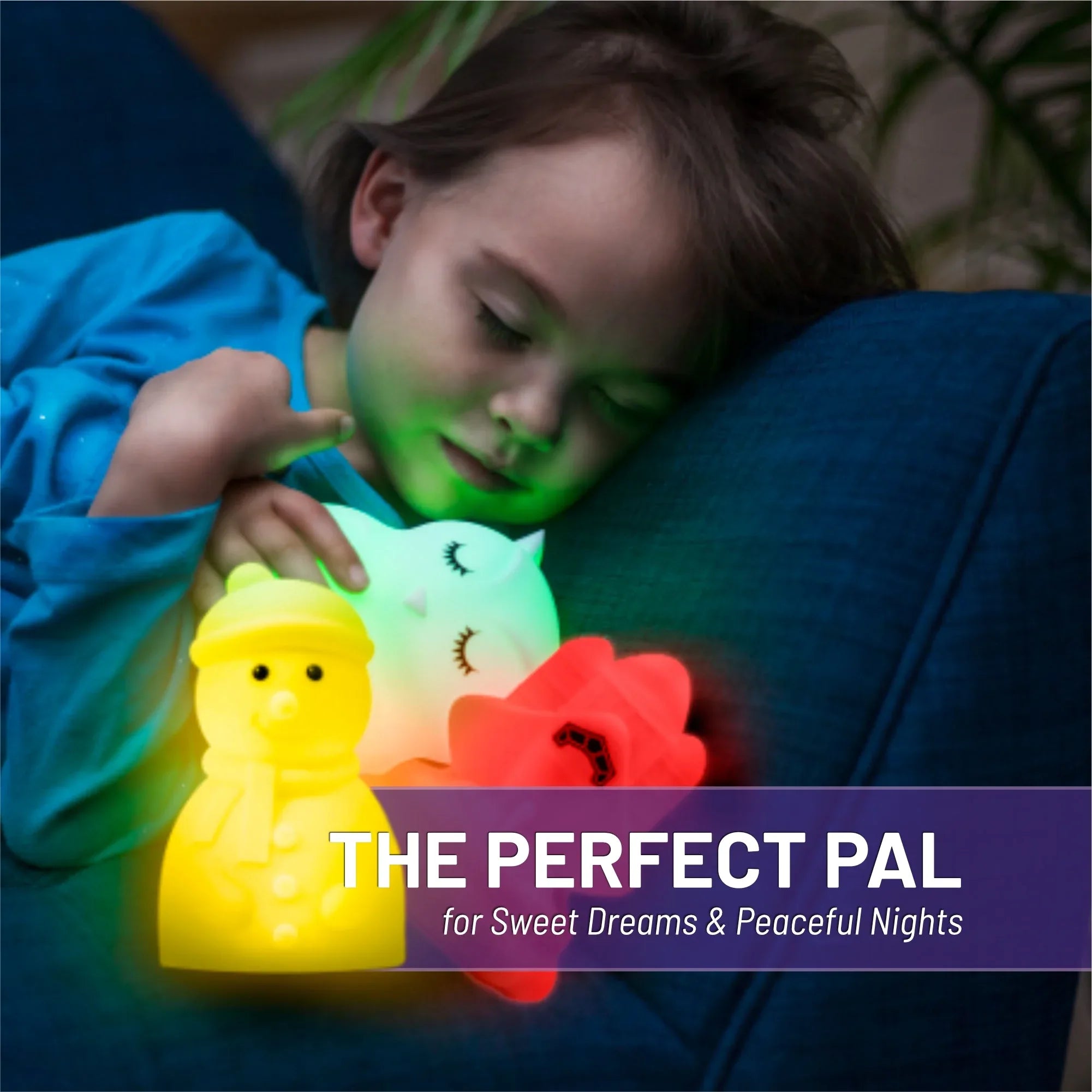 LumiPets® Stanley the Snowman- Children's Touch Night Light Junior - BIG FRENCHIES