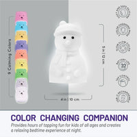 LumiPets® Stanley the Snowman- Children's Touch Night Light Junior - BIG FRENCHIES
