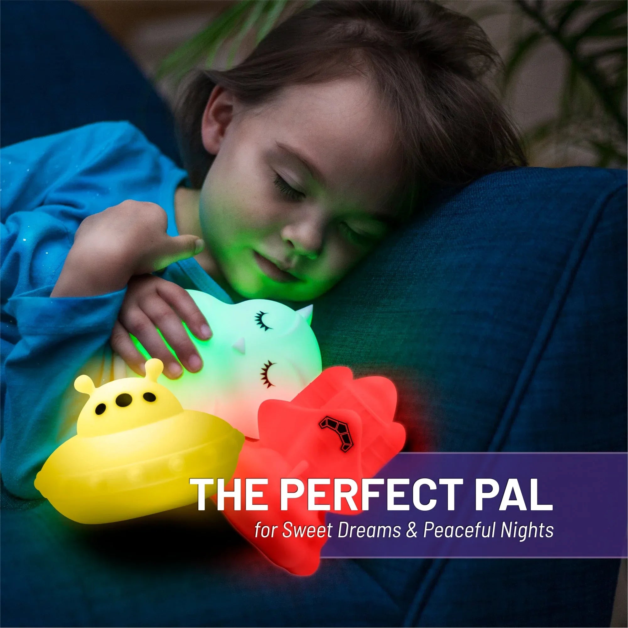 LumiPets® Ugo the UFO- Children's Touch Night Light Junior - BIG FRENCHIES