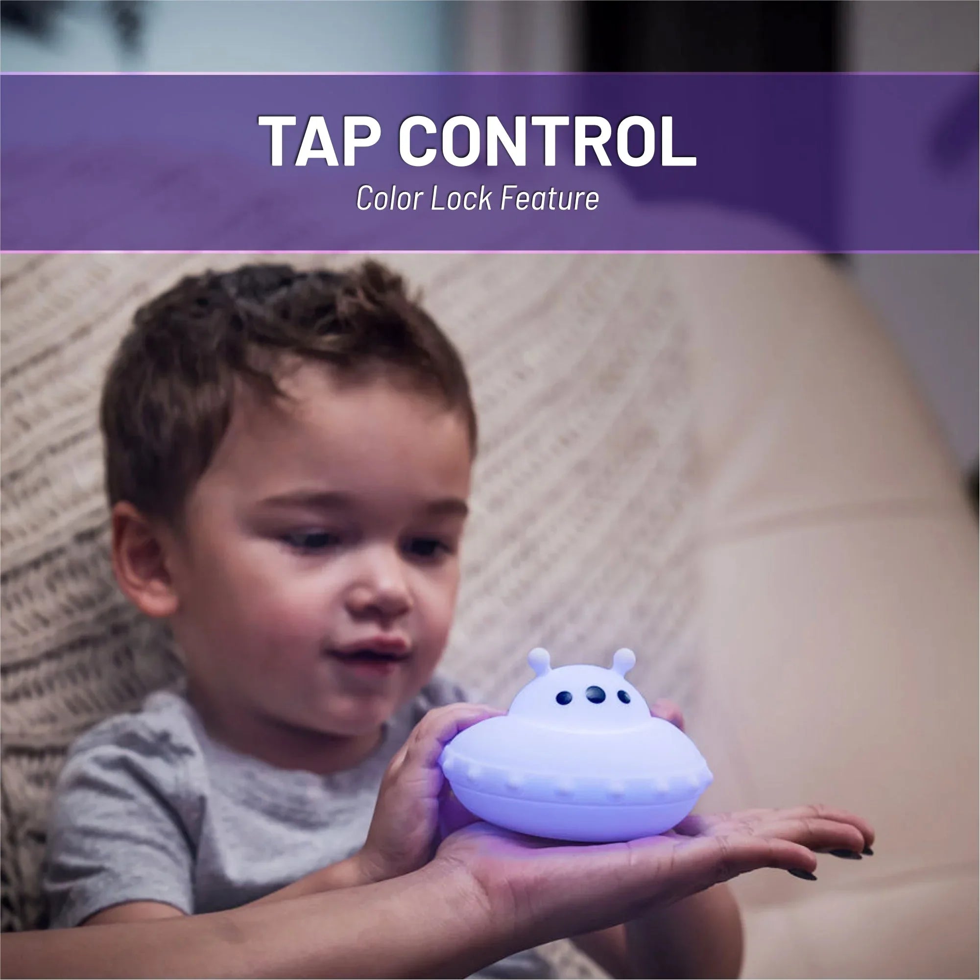LumiPets® Ugo the UFO- Children's Touch Night Light Junior - BIG FRENCHIES