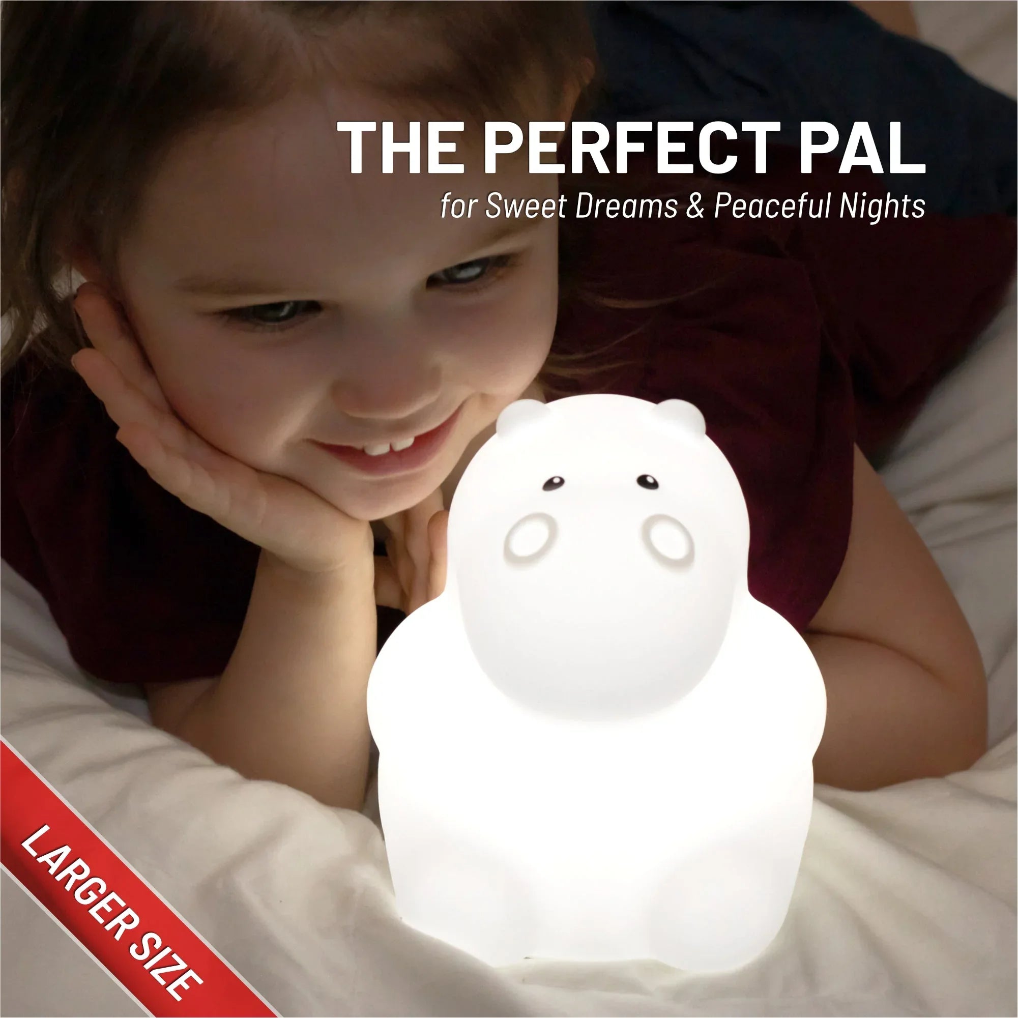 LumiPets® Honey the Hippo- Children's Touch Night Light - BIG FRENCHIES
