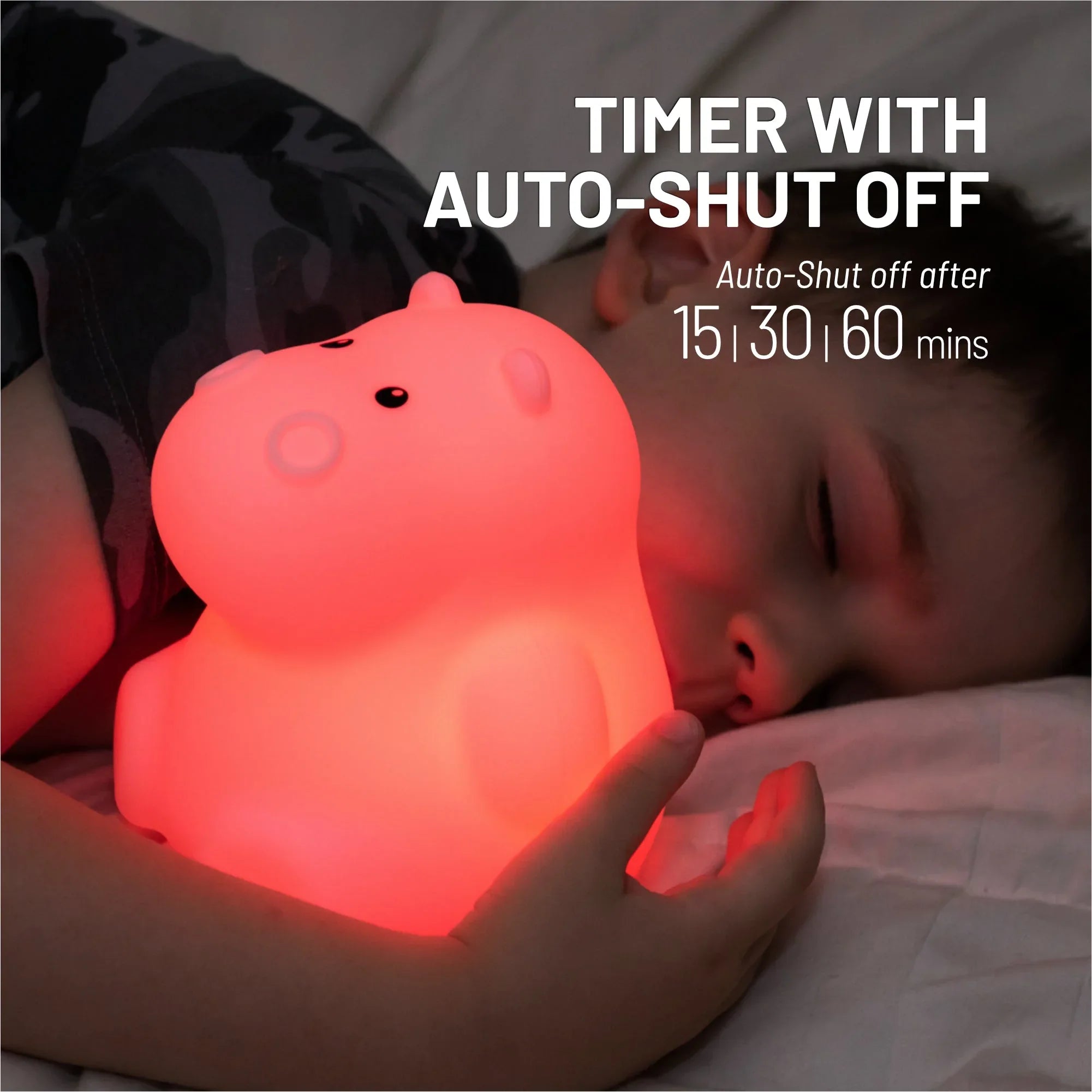 LumiPets® Honey the Hippo- Children's Touch Night Light - BIG FRENCHIES
