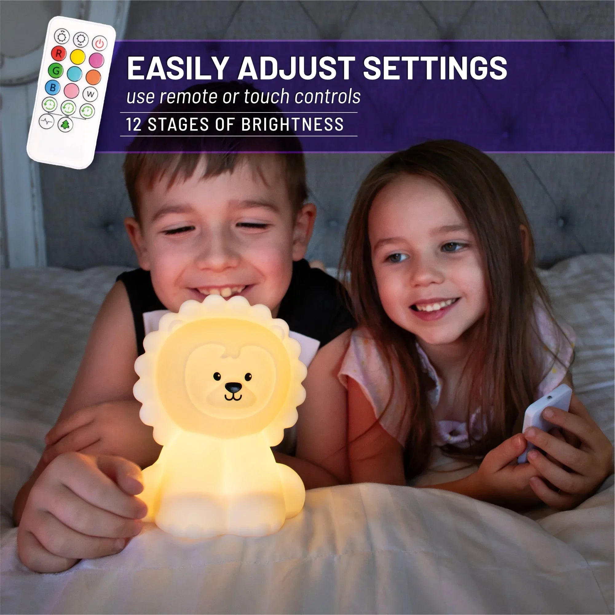 LumiPets® Luther the Lion- Children's Touch Night Light - BIG FRENCHIES