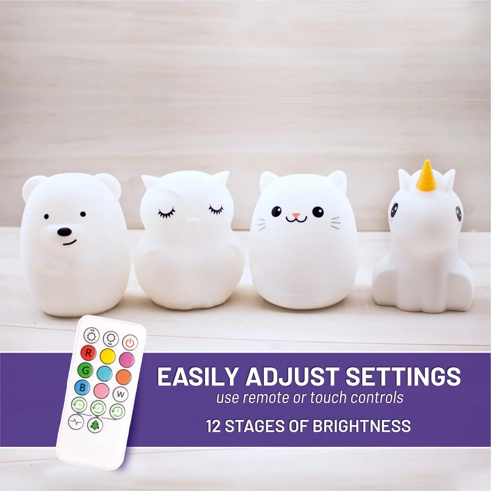LumiPets® Opal the Owl- Children's Touch Night Light - BIG FRENCHIES