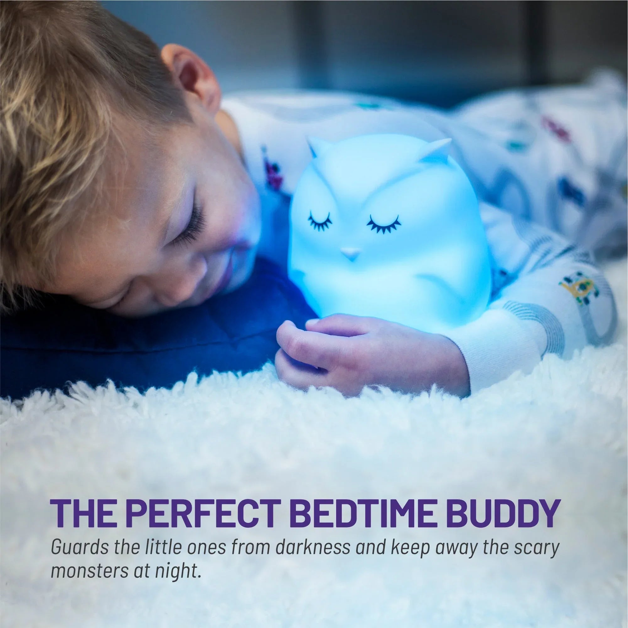 LumiPets® Opal the Owl- Children's Touch Night Light - BIG FRENCHIES