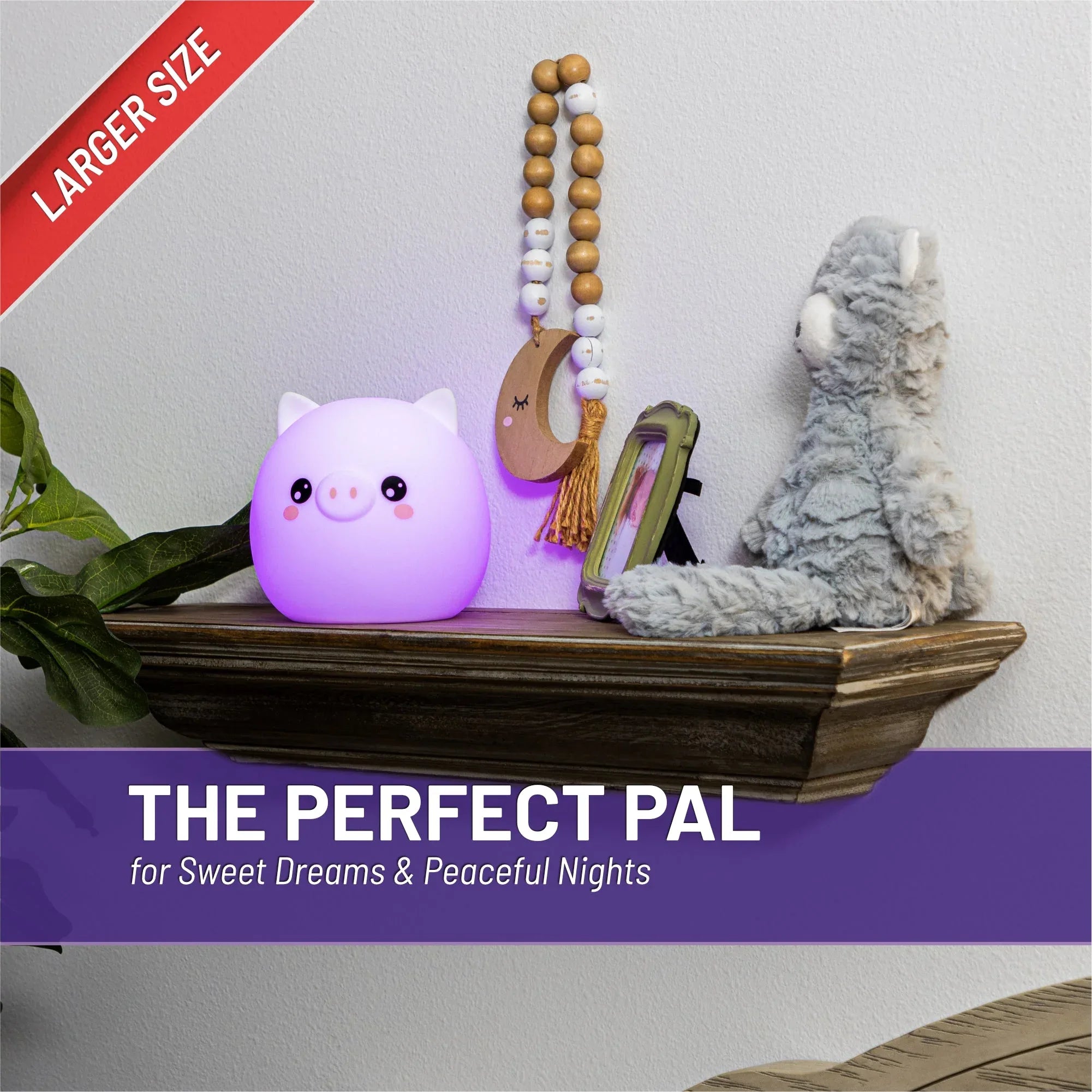 LumiPets® Percy the Pig- Children's Touch Night Light - BIG FRENCHIES