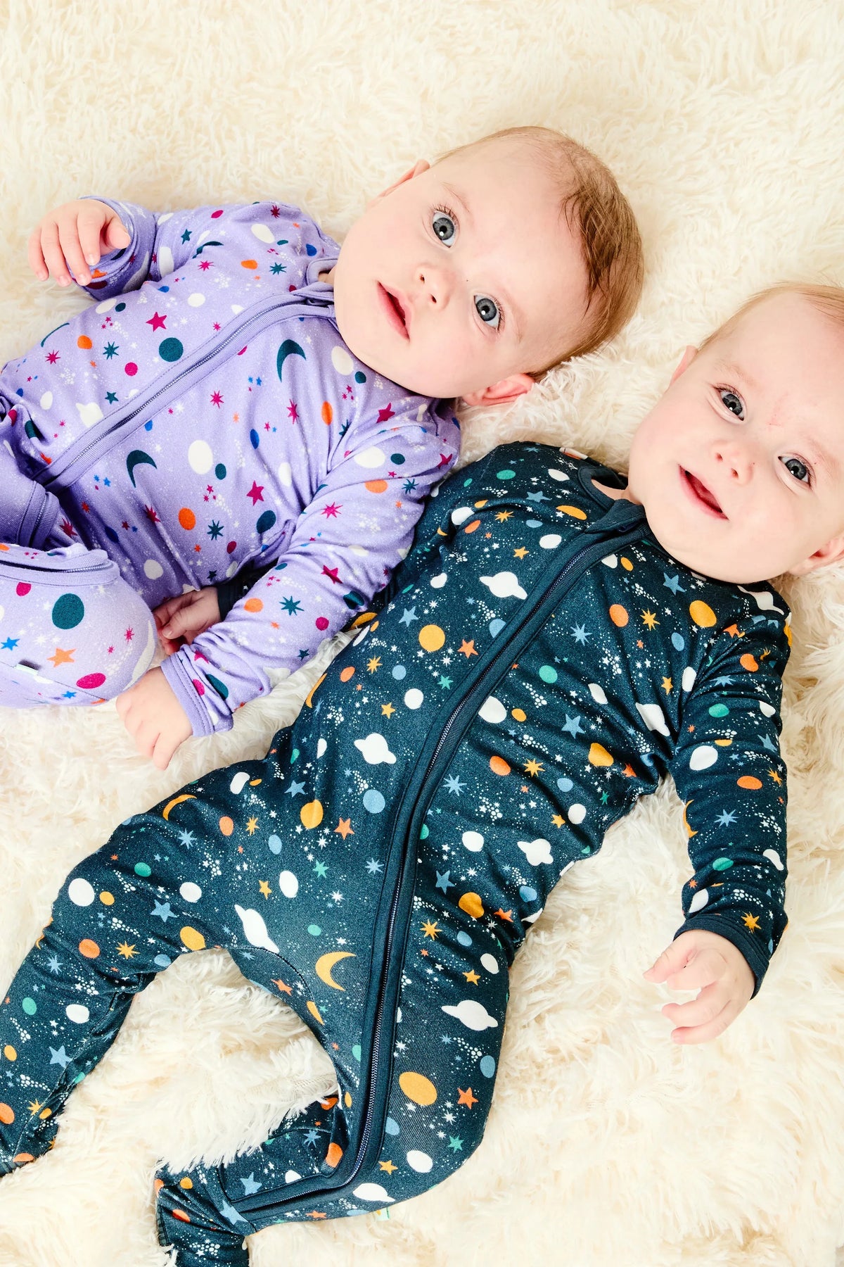 Soft & Stretchy Zipper Footie - Luna Midnight - BIG FRENCHIES