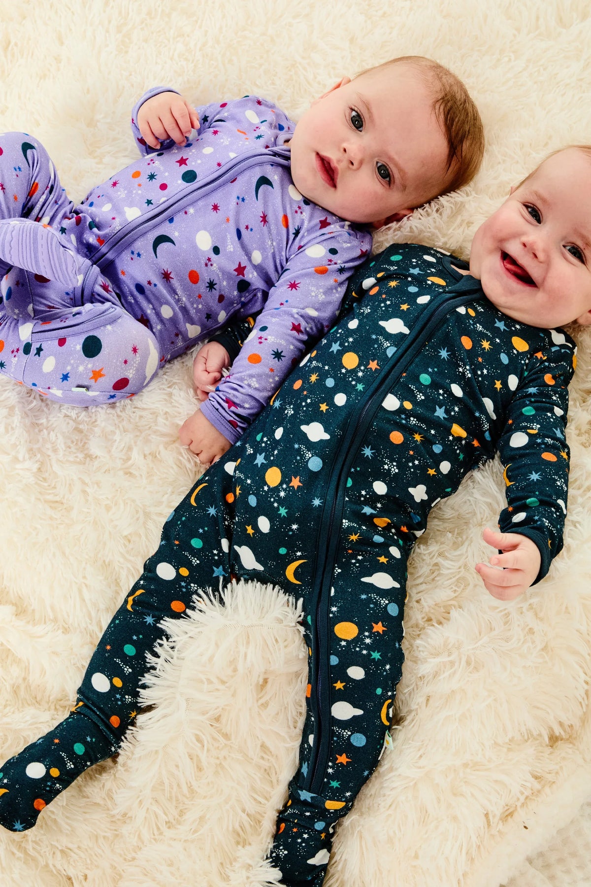 Soft & Stretchy Zipper Footie - Luna Lavender - BIG FRENCHIES
