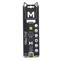 M-Pets Urban Style Freestyle Dog Collar Black & White Medium