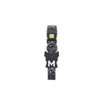 M-Pets Urban Style Freestyle Dog Collar Black & White Medium