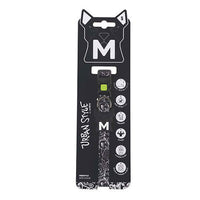 M-Pets Urban Style Freestyle Dog Collar Black & White Small
