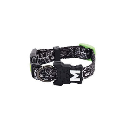 M-Pets Urban Style Freestyle Dog Collar Black & White XS