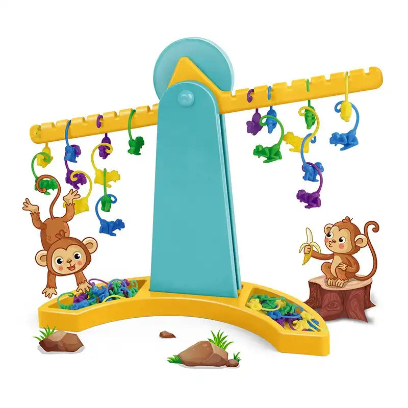 MEACAOFG Balance Math Toys Monkey Balance Scale Interactive Games Thinking Training Learning Educational Toys For Kids Gifts Boardgames