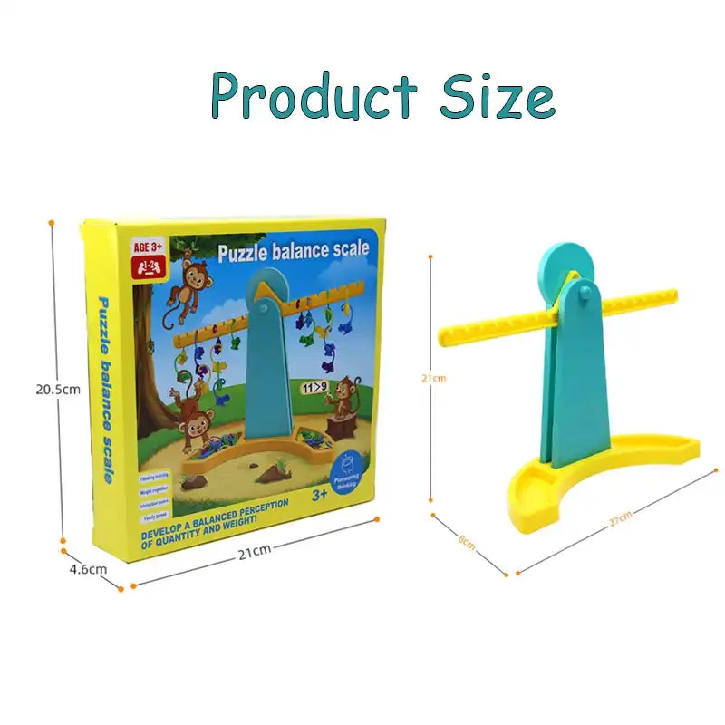MEACAOFG Balance Math Toys Monkey Balance Scale Interactive Games Thinking Training Learning Educational Toys For Kids Gifts Boardgames