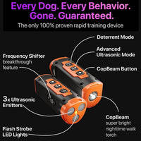 Ultrasonic Bark Deterrent – Rechargeable Dog Repeller Device with LED Flashlight - BIG FRENCHIES