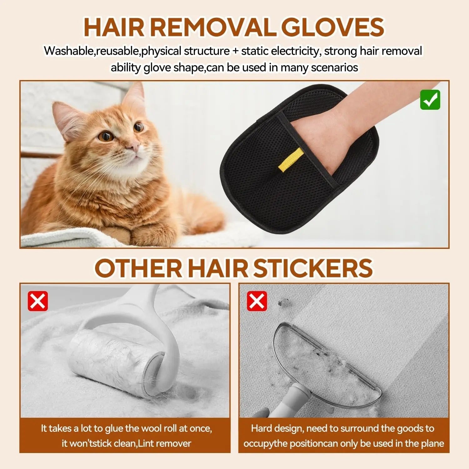 Pet Hair Removal Glove for Easy Grooming - BIG FRENCHIES