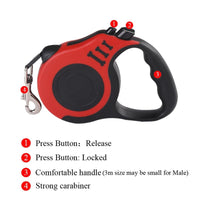 Retractable Dog Leash – Durable Heavy Duty Rope Leash for Dogs - BIG FRENCHIES