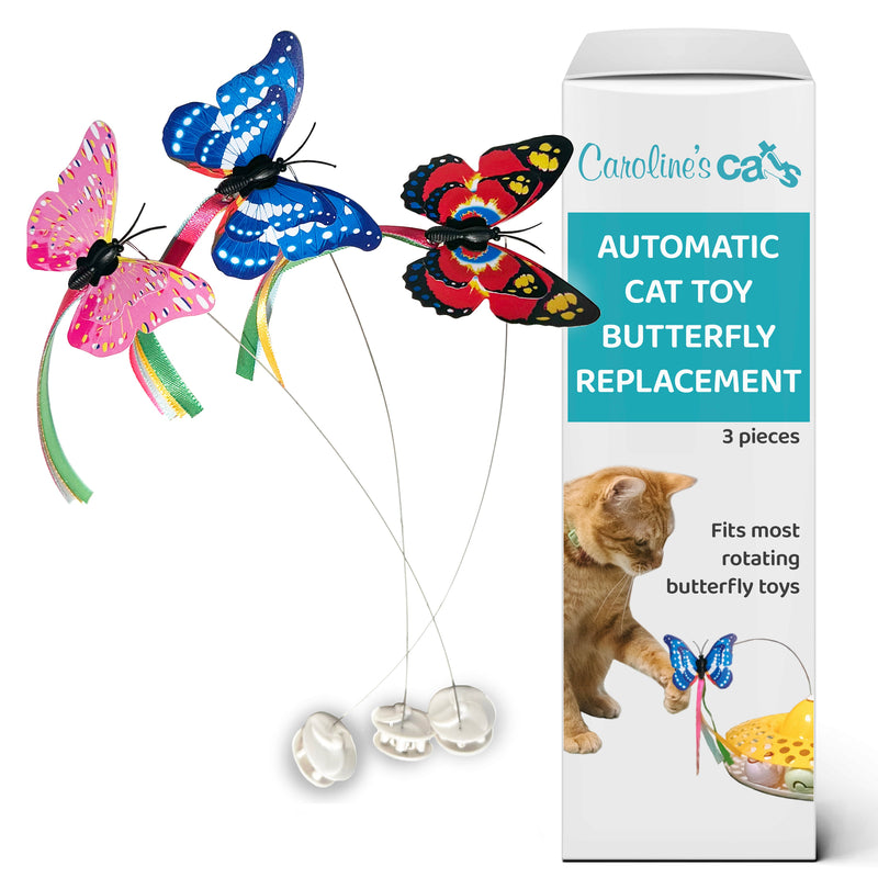 Caroline's Cats Fluttering Butterfly Cat Toy Refill, Replacement Butterflies, Fits All for Paws, Potaroma, Other Brands-Pet Toys-BIG FRENCHIES-Caroline's Cats