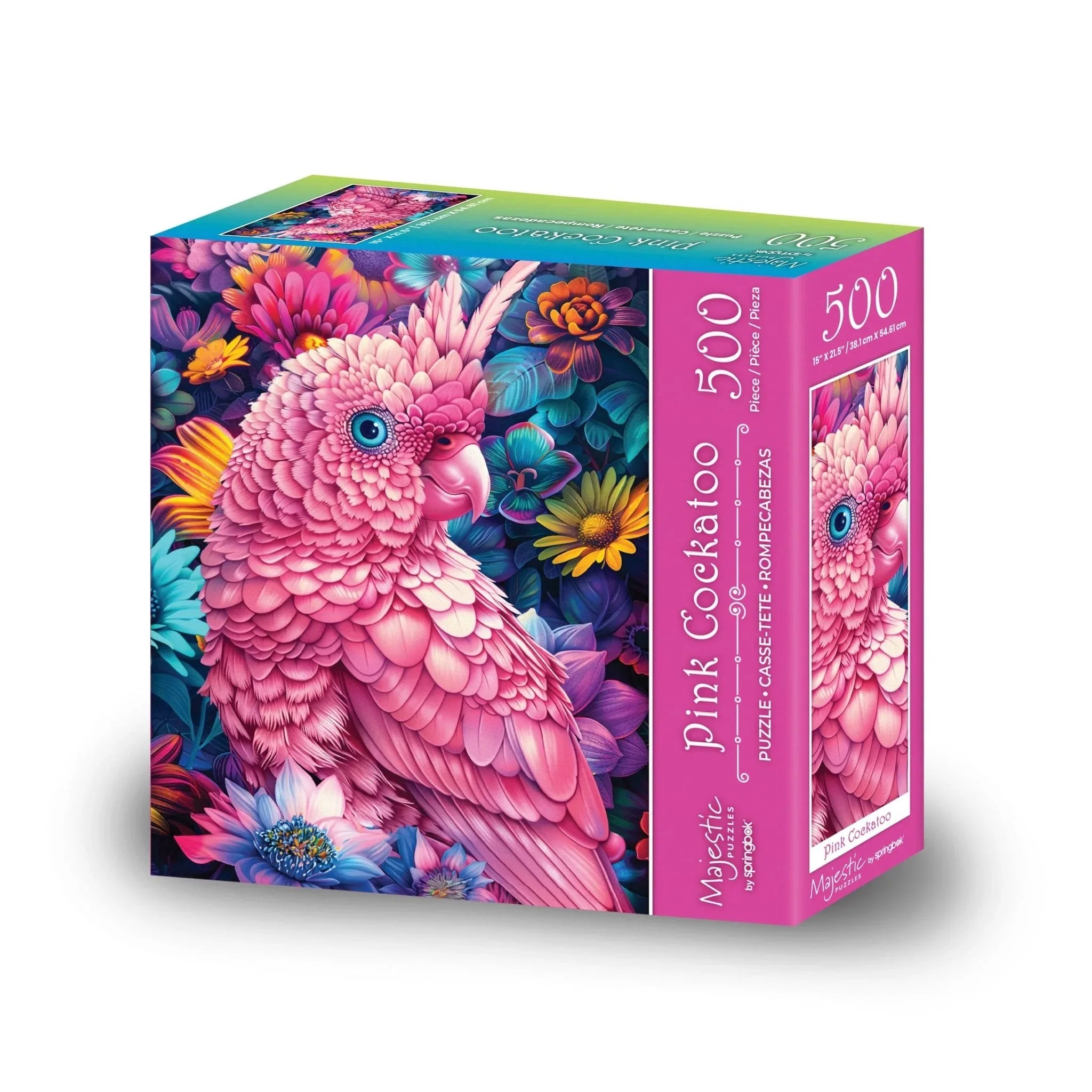 Majestic by Springbok Pink Cockatoo 500 Piece Jigsaw Puzzle | Springbok Puzzles - BIG FRENCHIES
