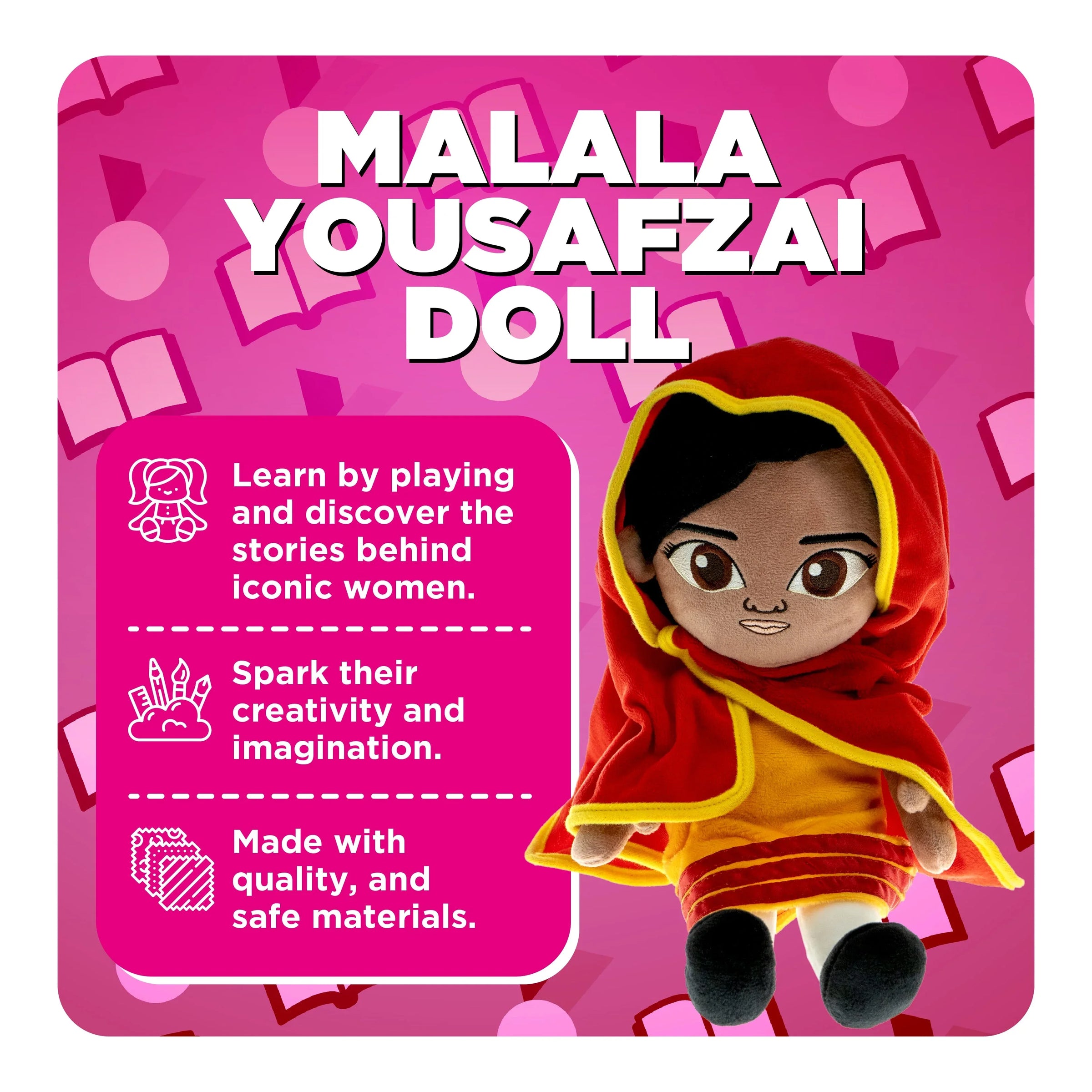 Empower Your Child's Education with the Malala Yousafzai Interactive Plush: A Toy That Inspires Learning and Courage! - BIG FRENCHIES