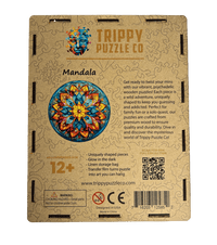 Mandala Shaped 300 Piece Wooden Jigsaw Puzzle | Trippy Puzzle Co