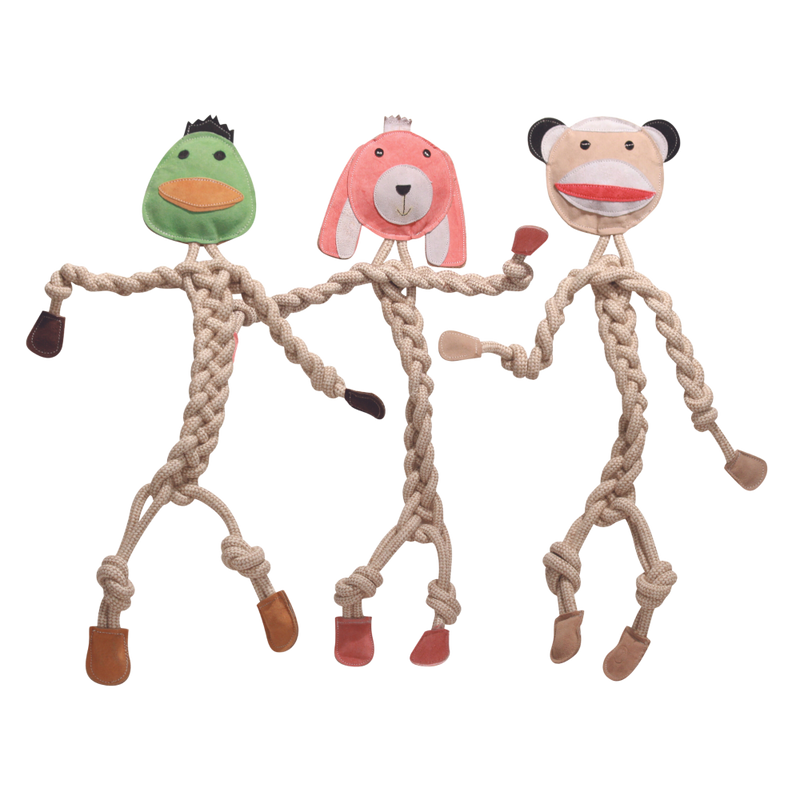 Natural Rope Knottie® Dog Toys, 3 Pack, XL (16mm rope diameter) - BIG FRENCHIES