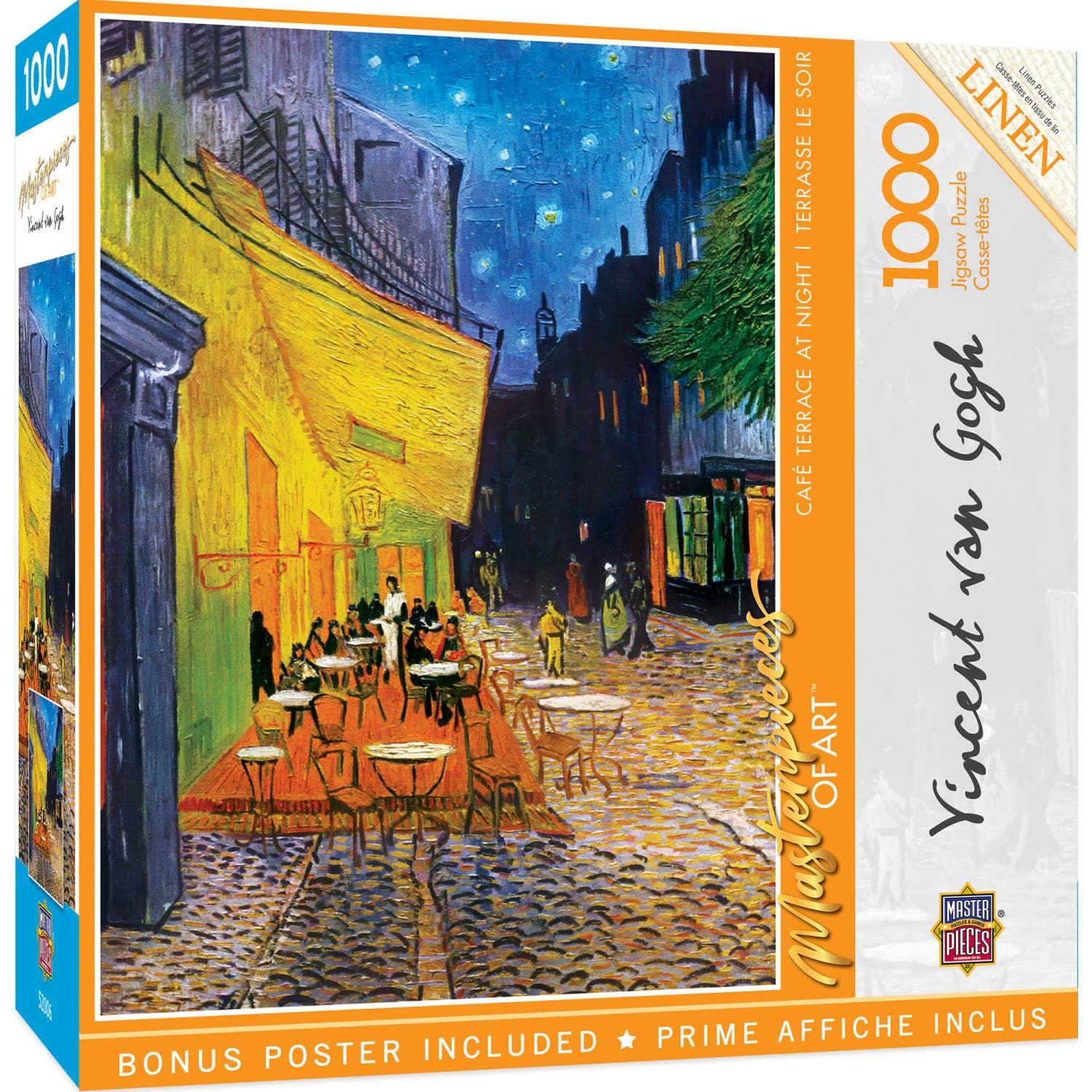 Masterpieces of Art - Cafe Terrace at Night 1000 Piece Puzzle by Masterpieces Puzzles - BIG FRENCHIES