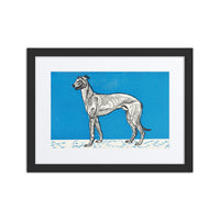 Sebastian & Clementine Greyhound Premium Framed Poster