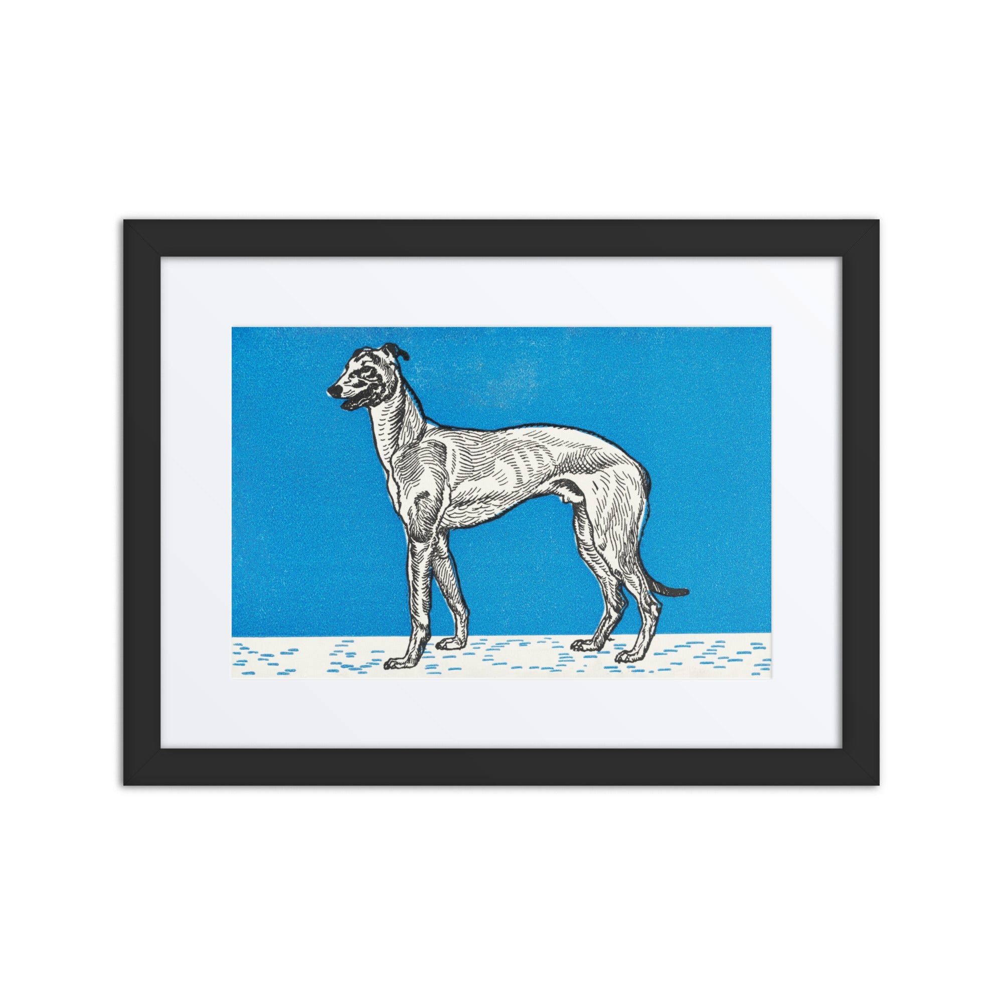 Sebastian & Clementine Greyhound Premium Framed Poster