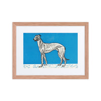 Sebastian & Clementine Greyhound Premium Framed Poster