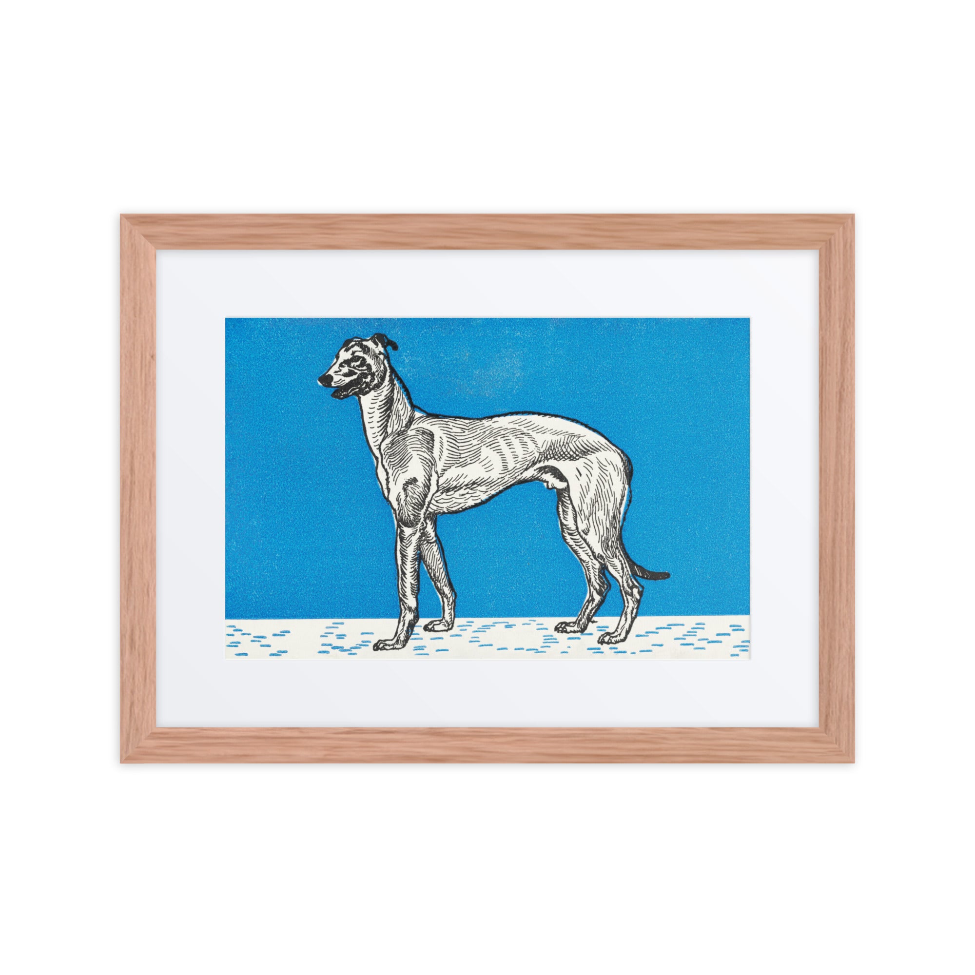 Sebastian & Clementine Greyhound Premium Framed Poster