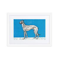 Sebastian & Clementine Greyhound Premium Framed Poster