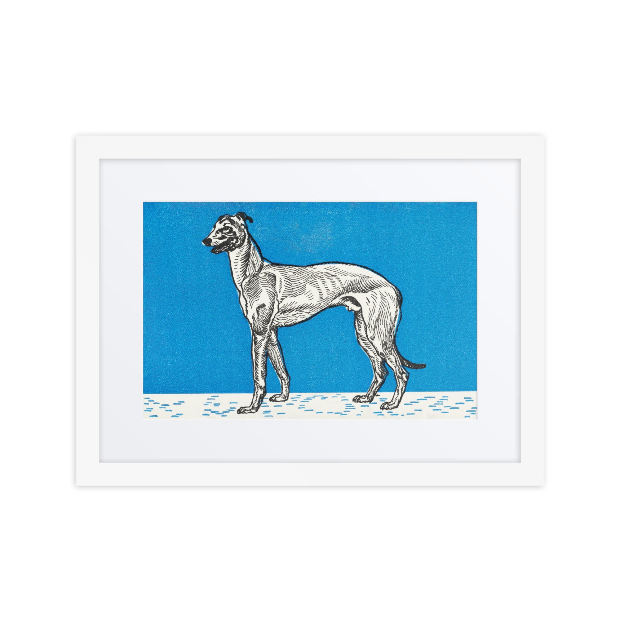 Sebastian & Clementine Greyhound Premium Framed Poster