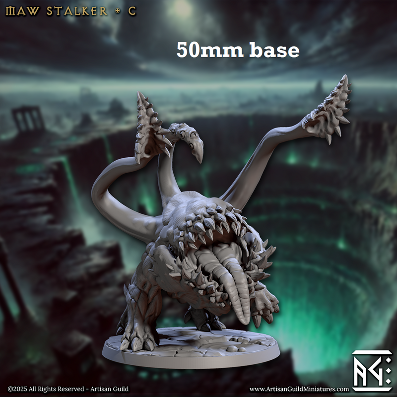 Maw Stalker: Sculpt C (Shoggoth)-3D Printed Miniatures-BIG FRENCHIES-All Systems Go Games