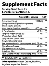 Maximus Horny Goat Weed Blend | Men's Vitality Capsules | 60 Count