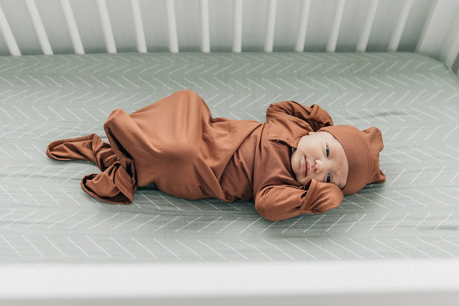 Desert Sage Muslin Crib Sheet - BIG FRENCHIES