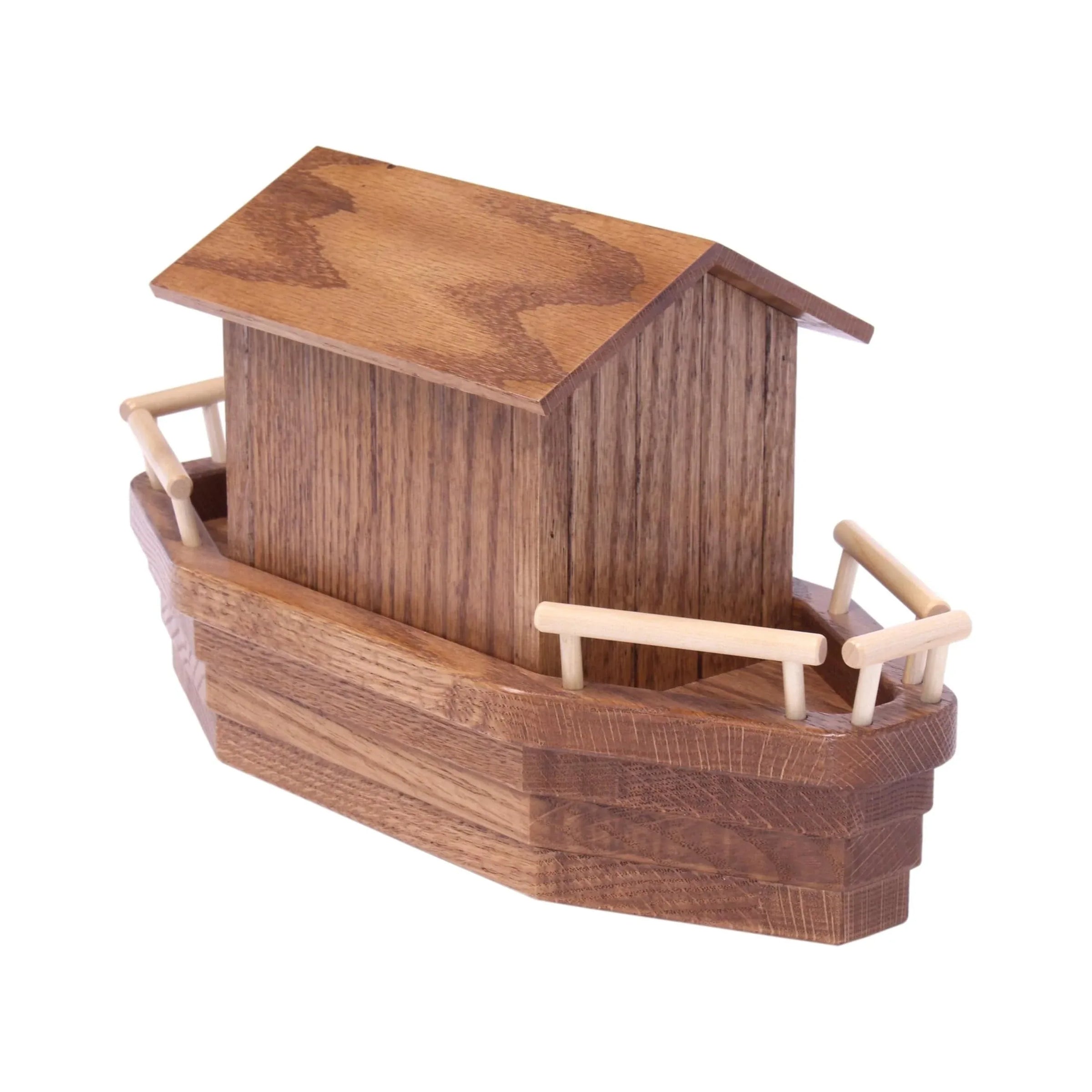 Noah's Ark Wooden Playset with 13 Animals, Removable Roof and Ramp - BIG FRENCHIES