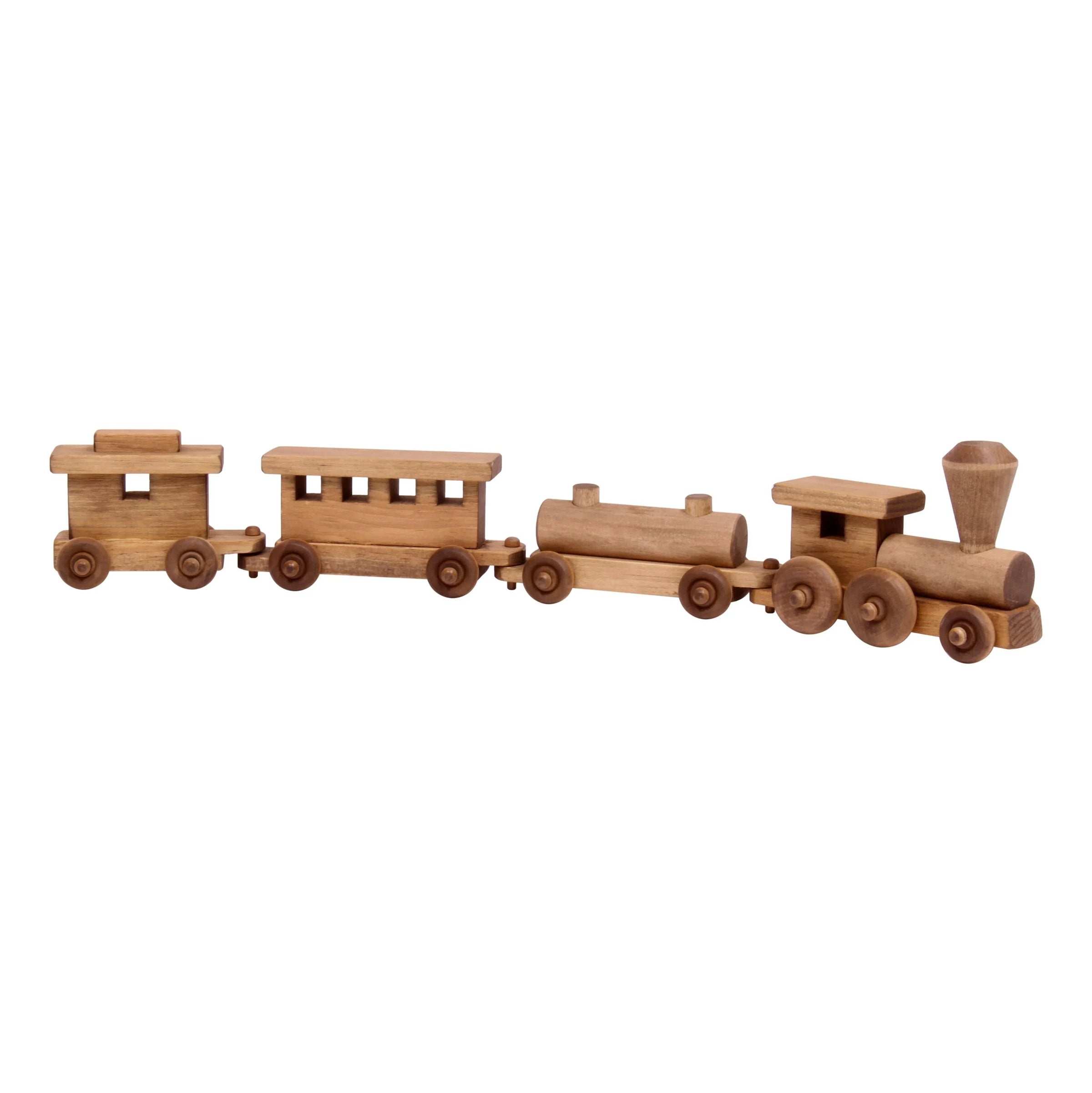 Wooden Toy Train Play Set, 24" Long, Kid-Safe Finish, Amish-Made - BIG FRENCHIES