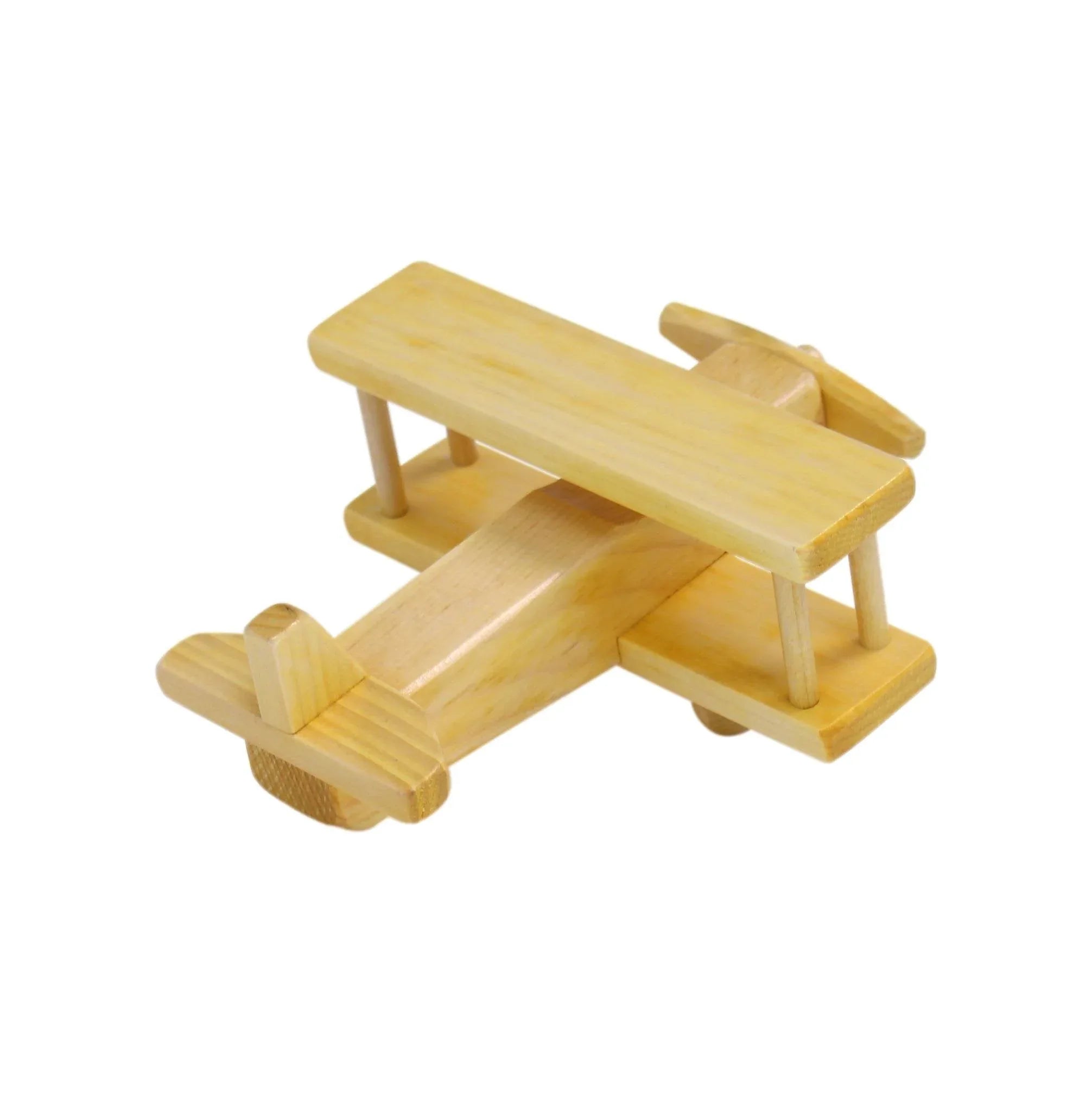 Wooden Toy Airplane With Spinning Propellor, Kid-Safe Finish - BIG FRENCHIES