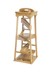 Pyramid Marble Tower Run Wooden Toy, 39" High, Marbles Included - BIG FRENCHIES