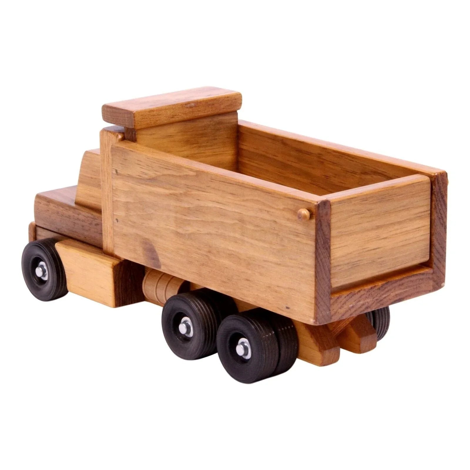 Amish-Made Wooden Toy Dump Truck, Kid-Safe Finish - BIG FRENCHIES