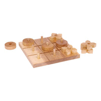 Wooden Tic Tac Toe Game With 8 Wooden X and O Game Pieces, Amish Made - BIG FRENCHIES