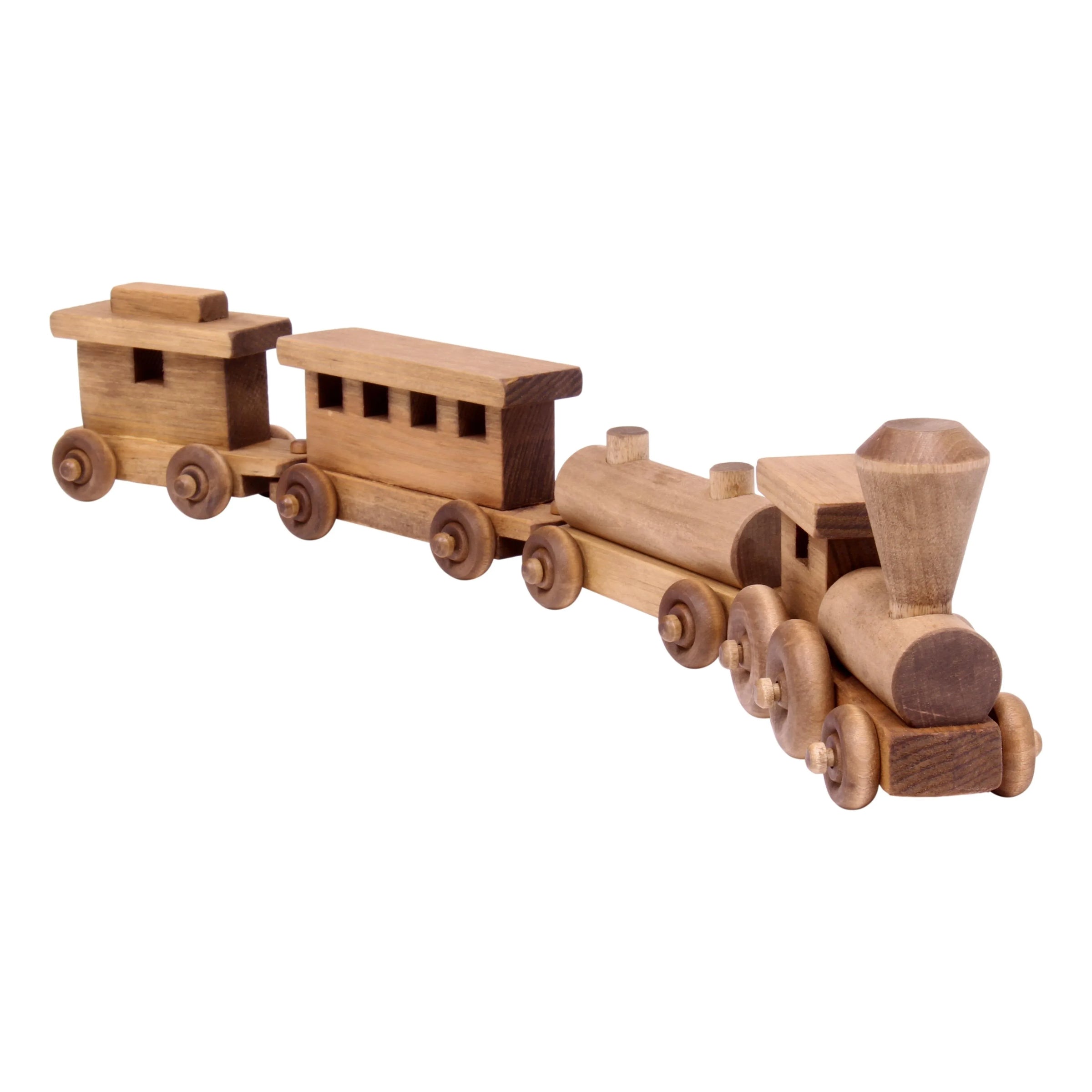 Wooden Toy Train Play Set, 24" Long, Kid-Safe Finish, Amish-Made - BIG FRENCHIES